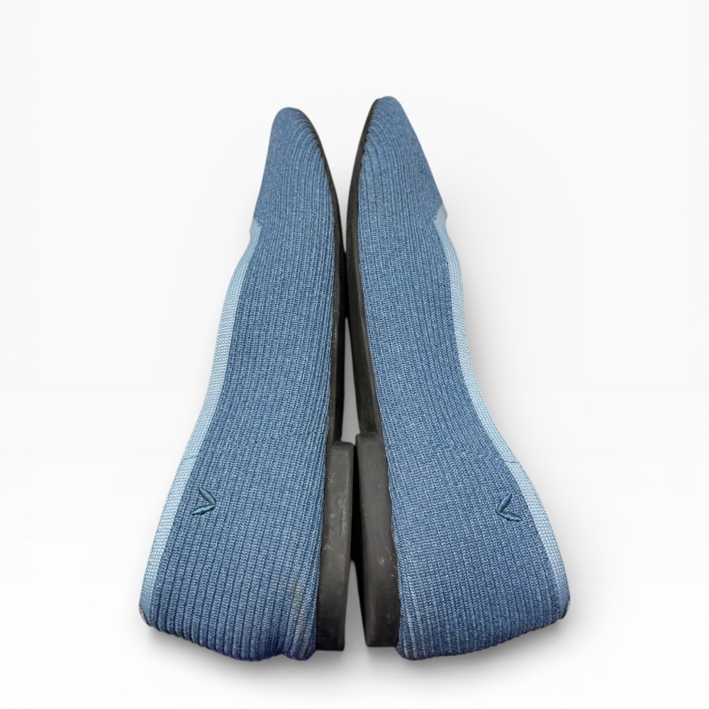 Vivaia Margot 2.0 square-toe V-cut ballet flat shoe in denim blue 43 - Picture 5 of 9